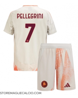 AS Roma Lorenzo Pellegrini #7 Maglia Gara Trasferta Repliche 2024-25 Bambino Maniche Corte